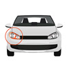 Right Headlight, H7+H7, Electric with Motor - Chromed