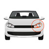 Left Headlight, H7+H7, Electric with Motor - Chromed