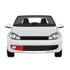 Primed Front Bumper Grille Right Side w/ Fog Lamp Hole