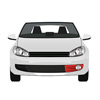 Primed Front Bumper Grille Left Side w/ Fog Lamp Hole