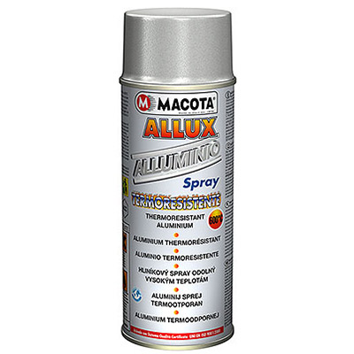 Aluminium spray paint with a lamellar structure for motors and marine motors