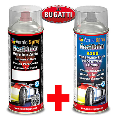 BUGATTI VEYRON touch up kit spray with perfect colour match - 1k spray clear coat and spray paint in manufacturer colour 59l31310 brown met.