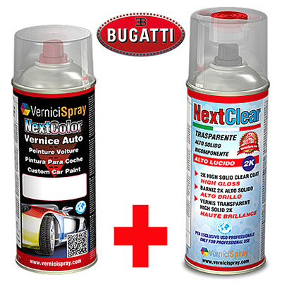 Professional car touch-up kit: original 59l31467 dark blue met. paint and 2K clear coat for BUGATTI VEYRON