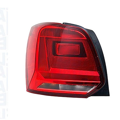 Rear Light without Bulb Holder - Right Side, White/Red