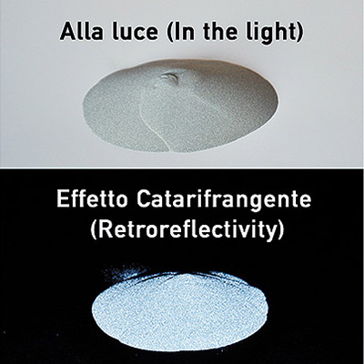 Retroreflectivity: Silver Reflective Pigment in powder - 28 gr