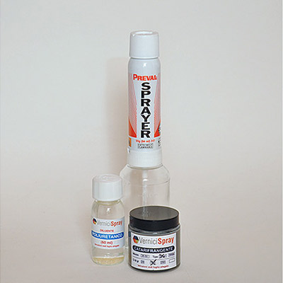 Kit Silver Reflective Paint 100 ml with Spray Gun