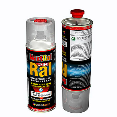 2k Paint polyurethane based in spray can - RAL matt finish