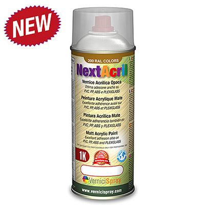 NextAcril - Matt Acrylic Spray Paint even for PVC e ABS