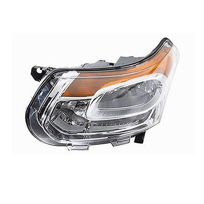 Right Front Headlight, H7+H1 - Electric with Motor