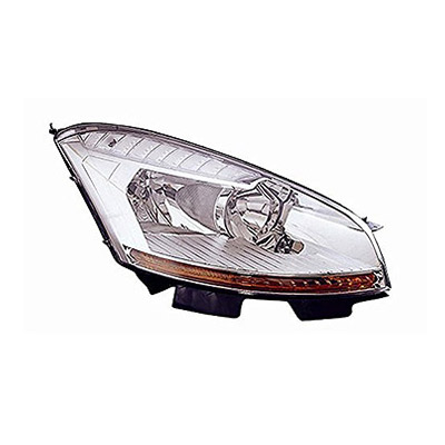Right Front Headlight, H7+H1 - Electric with Motor