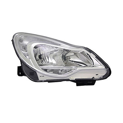 Right Front Headlight, H7+H1 - Electric with Motor