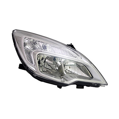 Right Front Headlight, H7+H1 - Electric with Motor