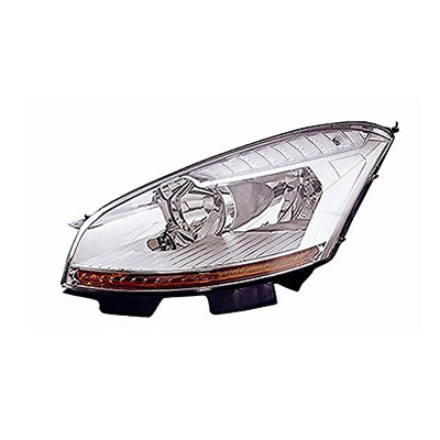 Left Front Headlight, H7+H1 - Electric with Motor