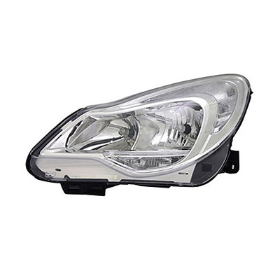 Left Front Headlight, H7+H1 - Electric with Motor