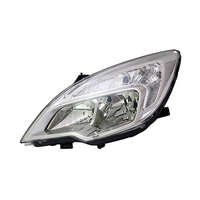 Left Front Headlight, H7+H1 - Electric with Motor