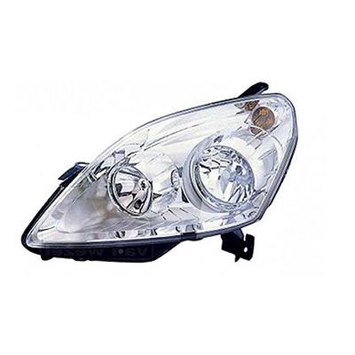 Left Front Headlight, H7+H1 - Electric with Motor