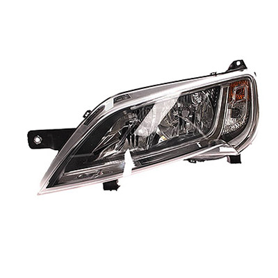 Front Headlight Left side - H7+H7 - Electric with Motor, Chromed