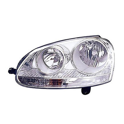 Front Headlight Right side - H7+H7 - Electric with Motor, Chromed
