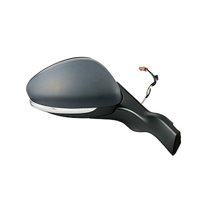 Primed Right Electric Heated Door Mirror with temperature sensor and turn signal
