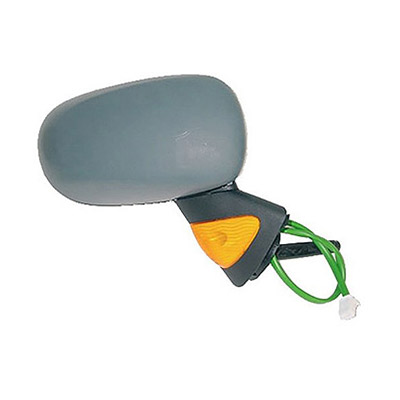 Primed Right Electric Heated Door Mirror with temperature sensor and turn signal