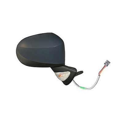 Primed Right Electric Heated Door Mirror with temperature sensor and turn signal