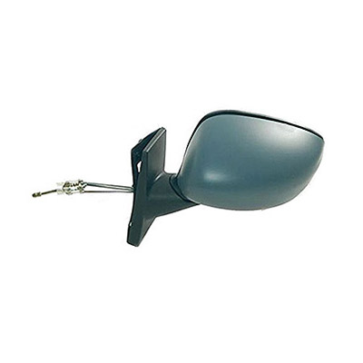 Left Mechanical Primed Door Mirror with Cables