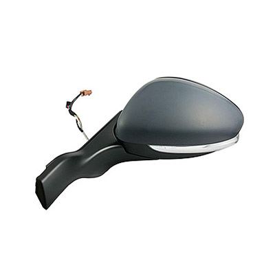 Left Electric Heated Door Mirror with turn signal, Primed surface