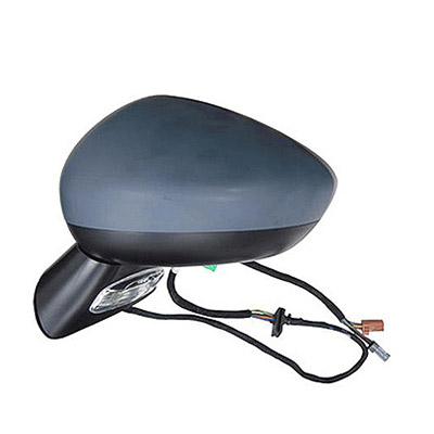 Left Electric Heated Door Mirror with turn signal, Primed surface