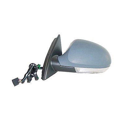 Left Electric Heated Door Mirror with turn signal, Primed surface