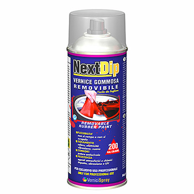 Removable rubber paint in spray can for insulation of electrical parts and car wrapping