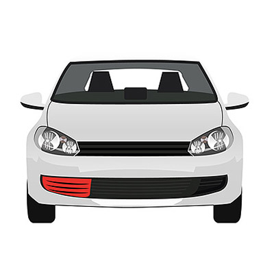Front Bumper Grille - Right side - Black