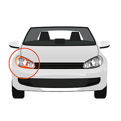 Front Headlight, H4 - Electric - Right side