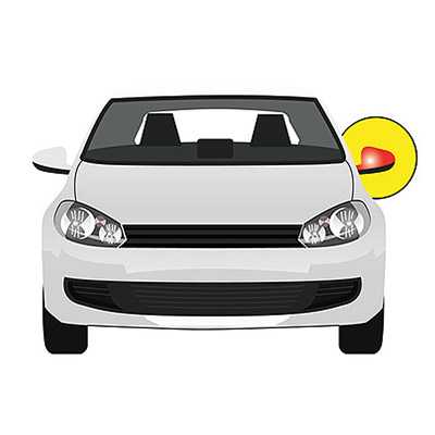 Left Electric Black Door Mirror