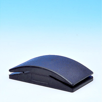 Rubber block for sanding with abrasive paper sheet by hand