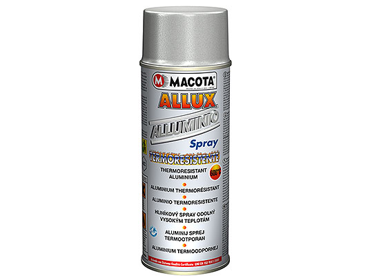 Aluminium spray paint with a lamellar structure for motors and marine motors  