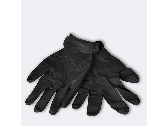 Disposable black latex gloves  