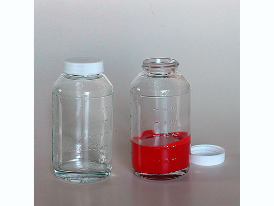 Glass pot for paint storage -  Use with Spray Gun  