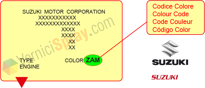 Find the color code Suzuki